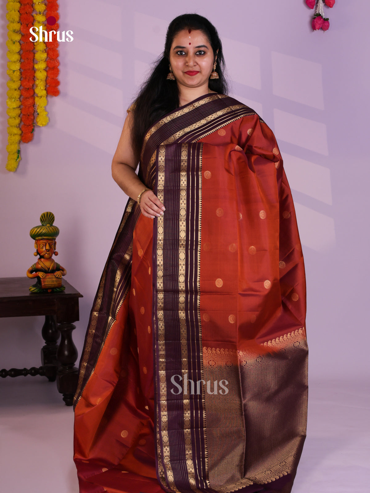 EAS08220 - Soft Silk Saree - Shop on Shrus.com