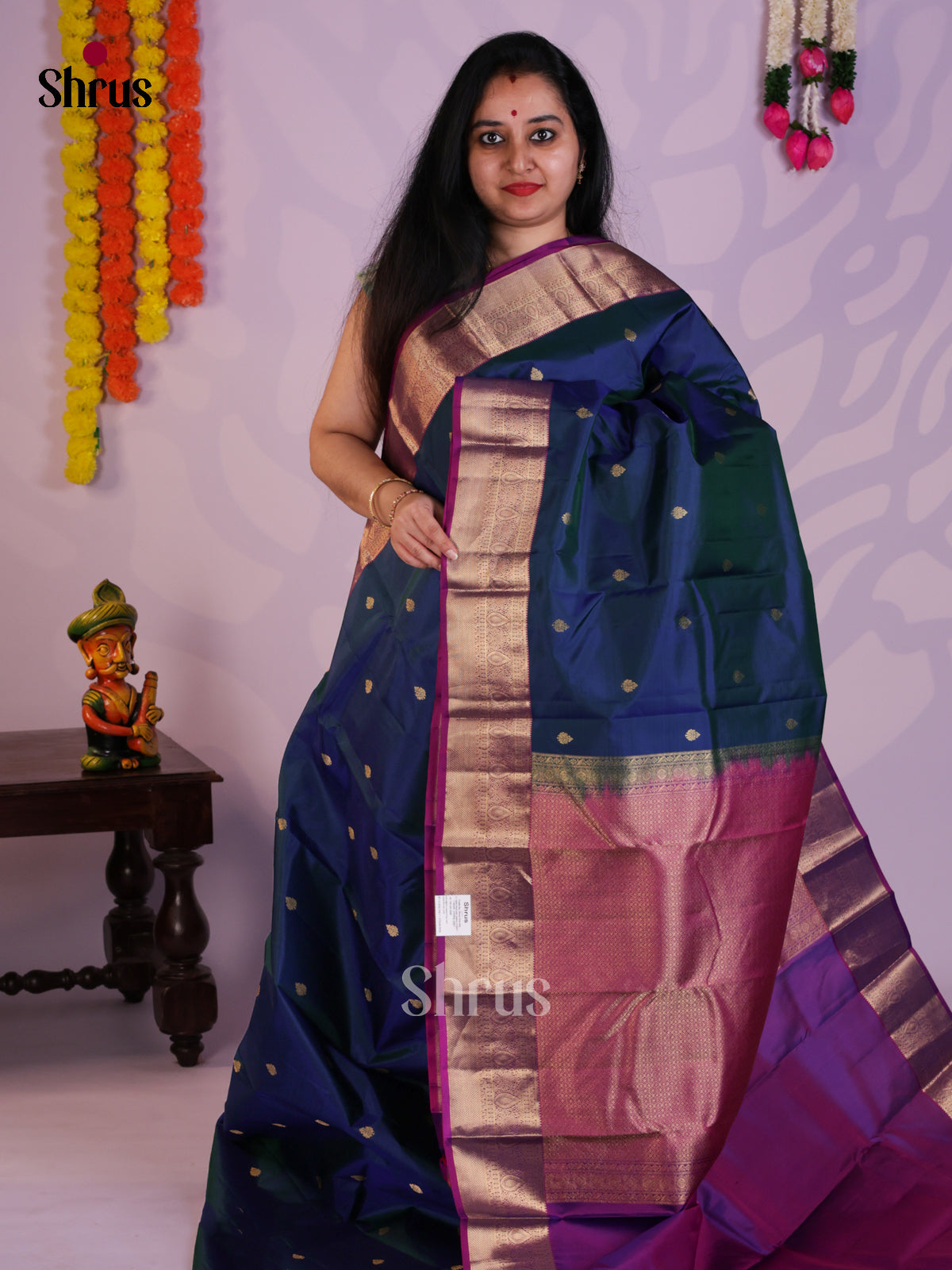 EAS08236 - Kanchipuram silk (HR) Saree - Shop on Shrus.com