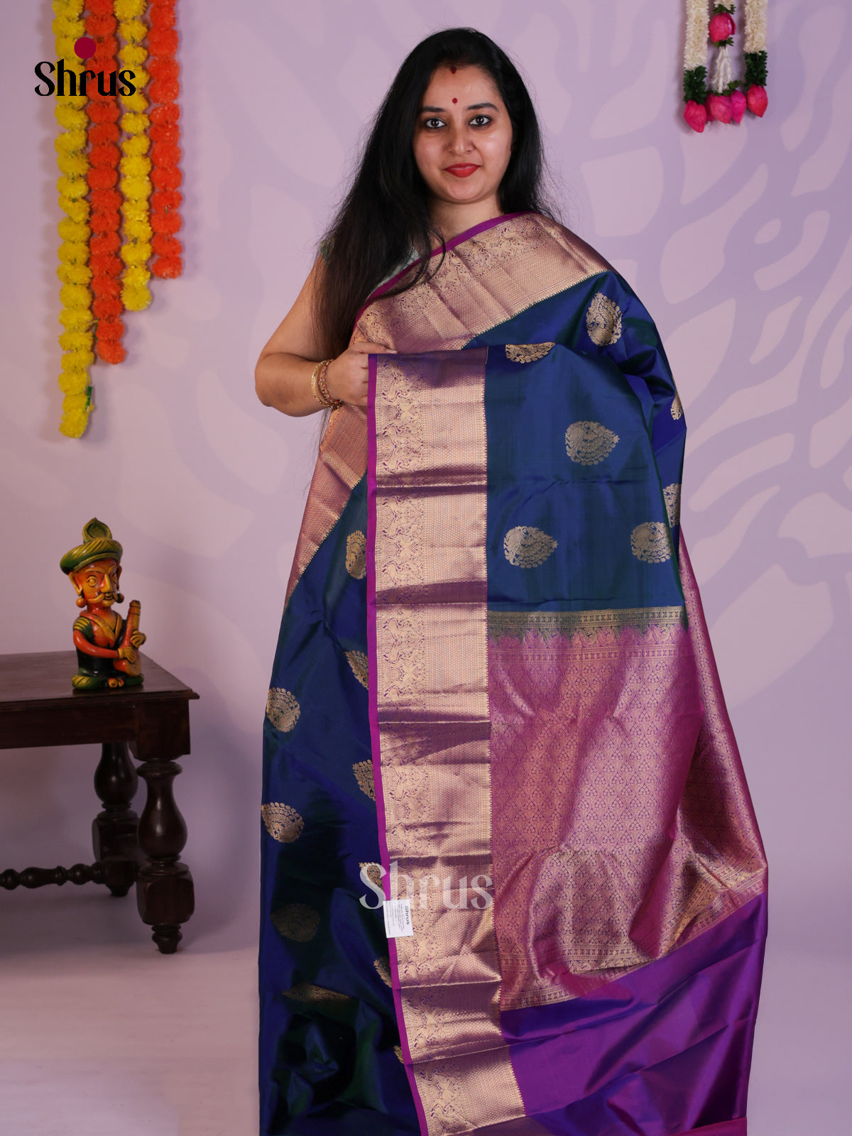 EAS08250 - Kanchipuram silk Saree - Shop on Shrus.com