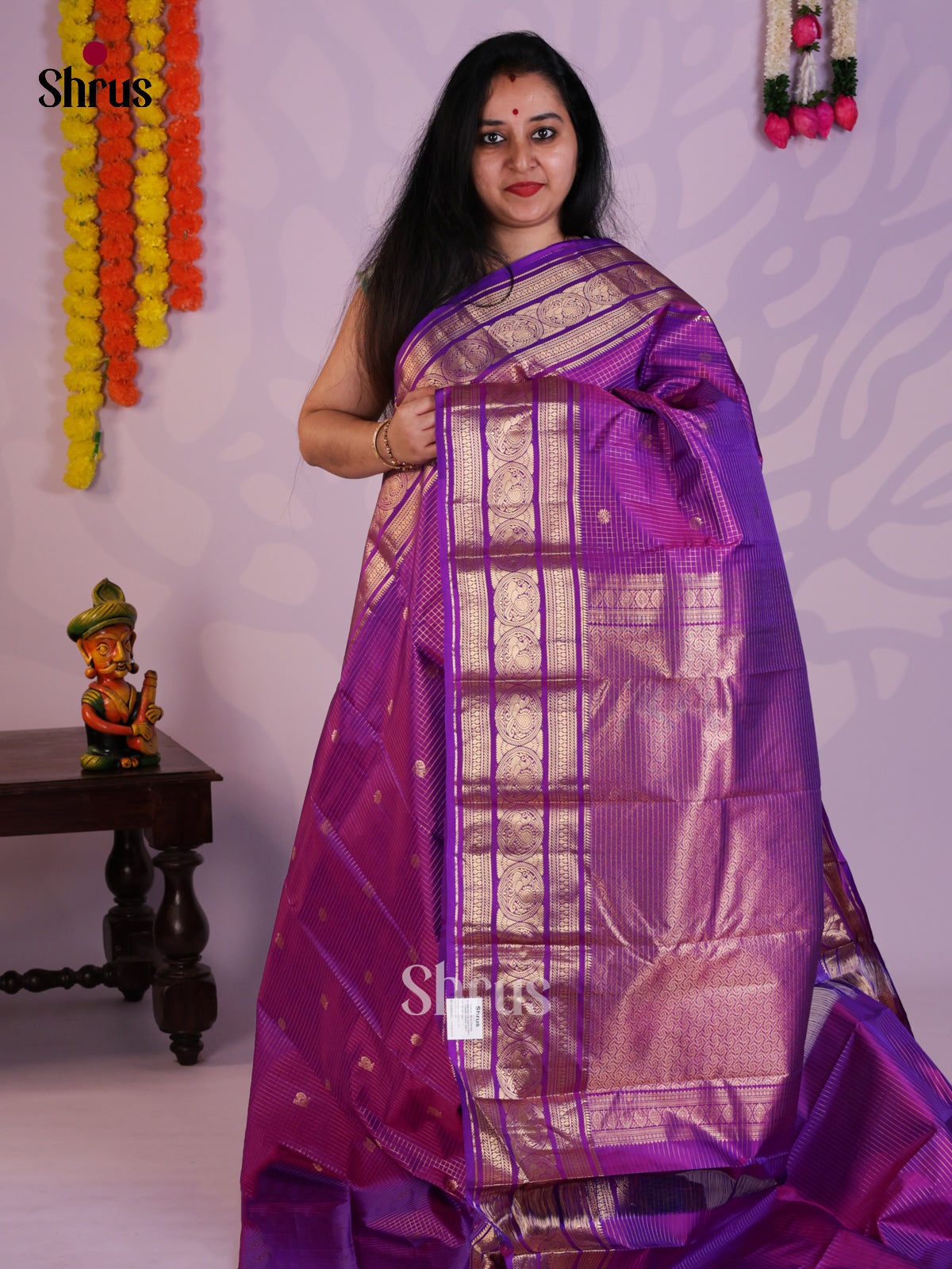 EAS08254 - Kanchipuram silk Saree - Shop on Shrus.com
