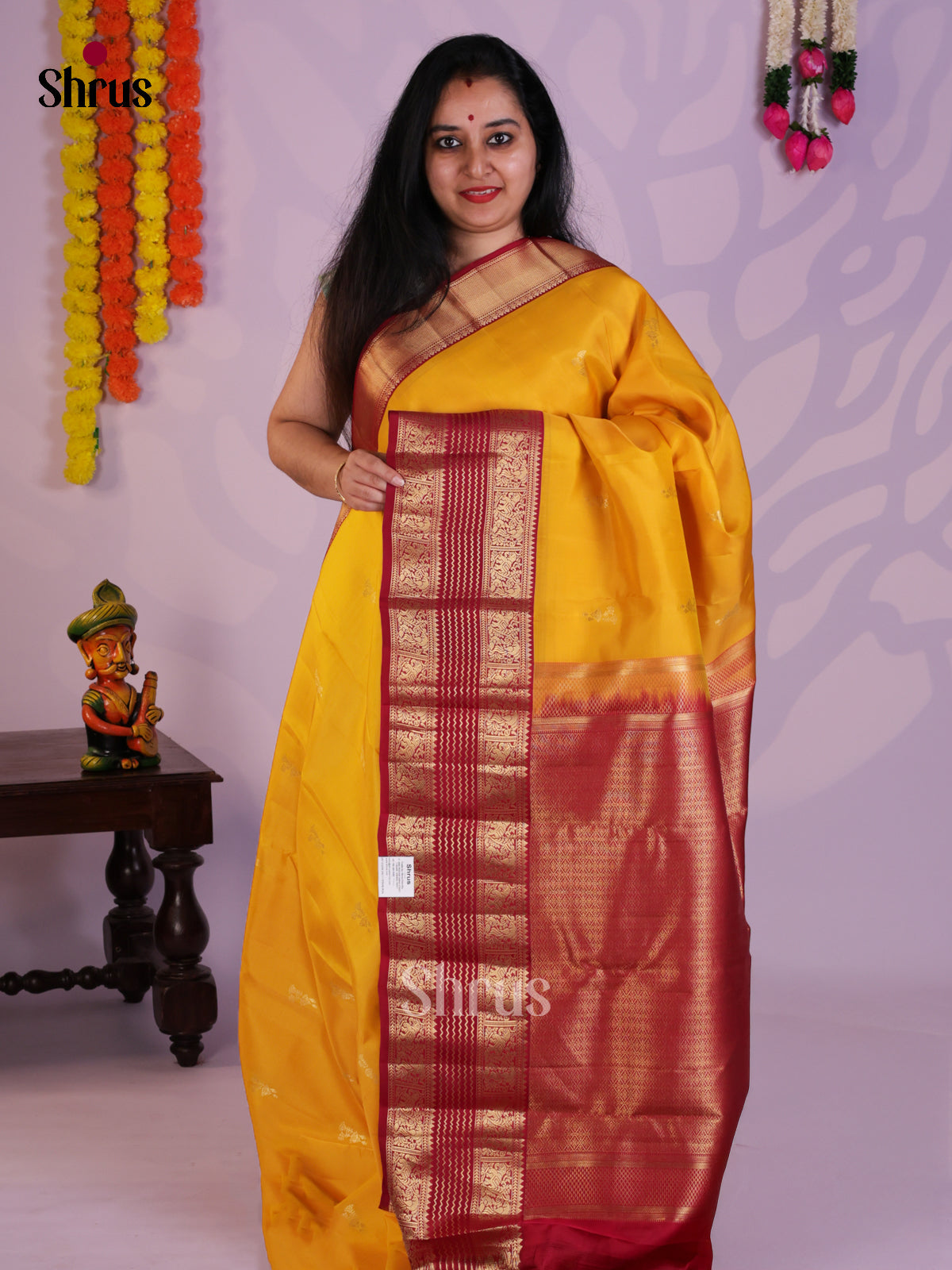 EAS08281 - Kanchipuram-halfpure Saree - Shop on Shrus.com
