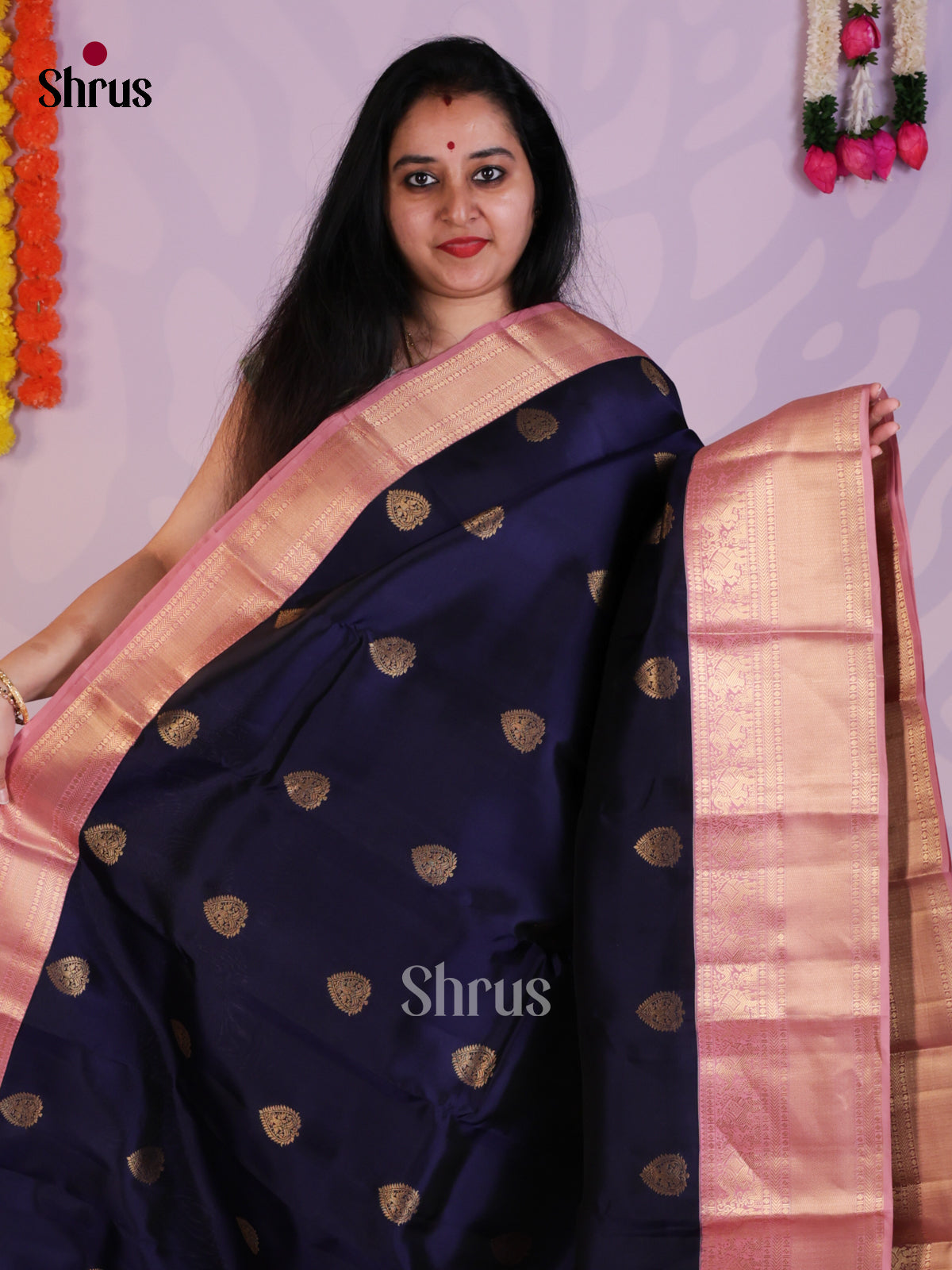 EAS08283 - Kanchipuram-halfpure Saree - Shop on Shrus.com