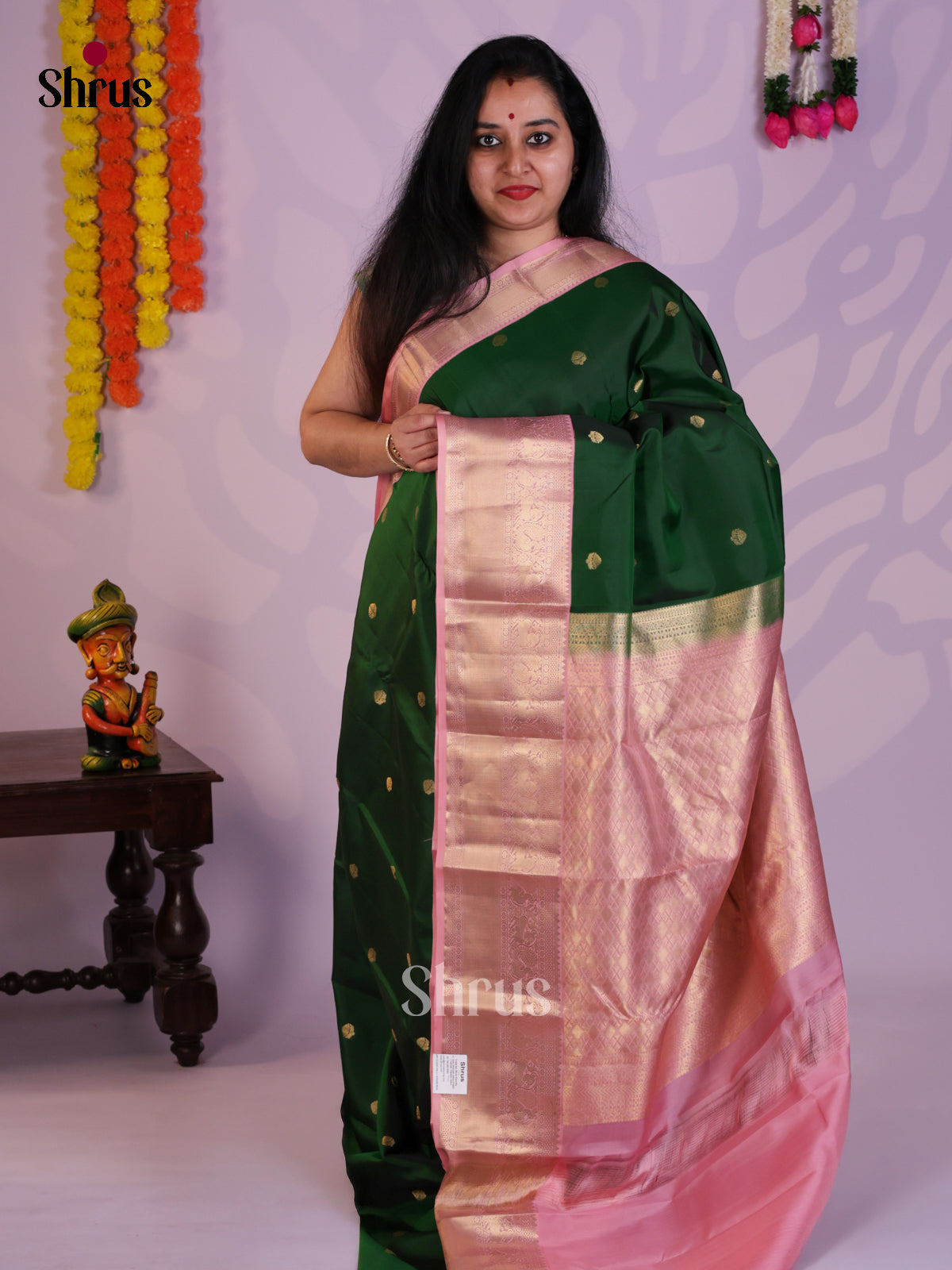 EAS08290 - Kanchipuram-halfpure Saree