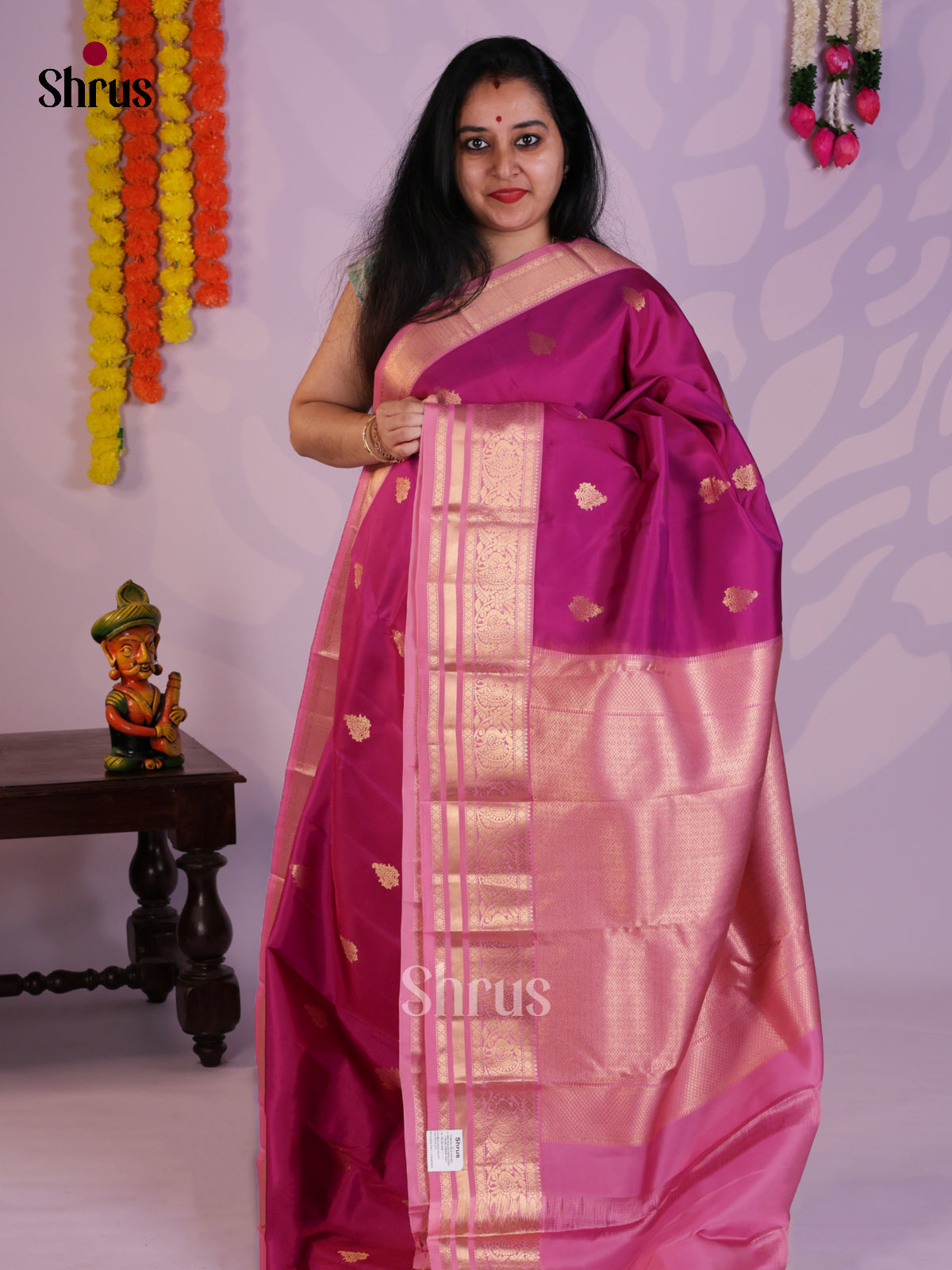 EAS08292 - Kanchipuram-halfpure Saree - Shop on Shrus.com
