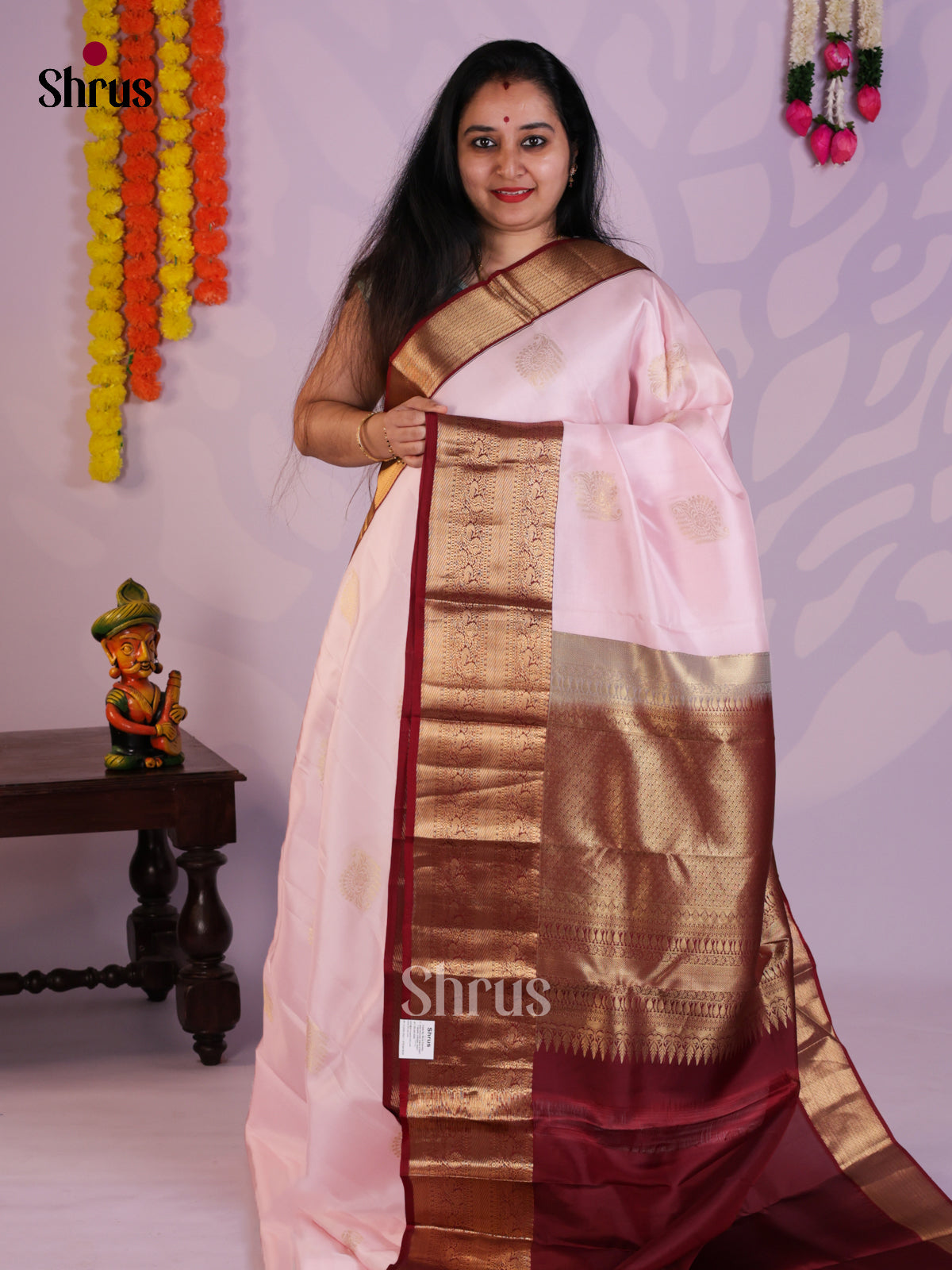 EAS08297 - Kanchipuram-halfpure Saree - Shop on Shrus.com