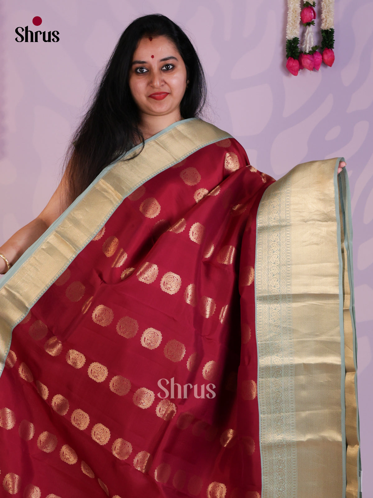 EAS08309 - Kanchipuram-halfpure Saree - Shop on Shrus.com