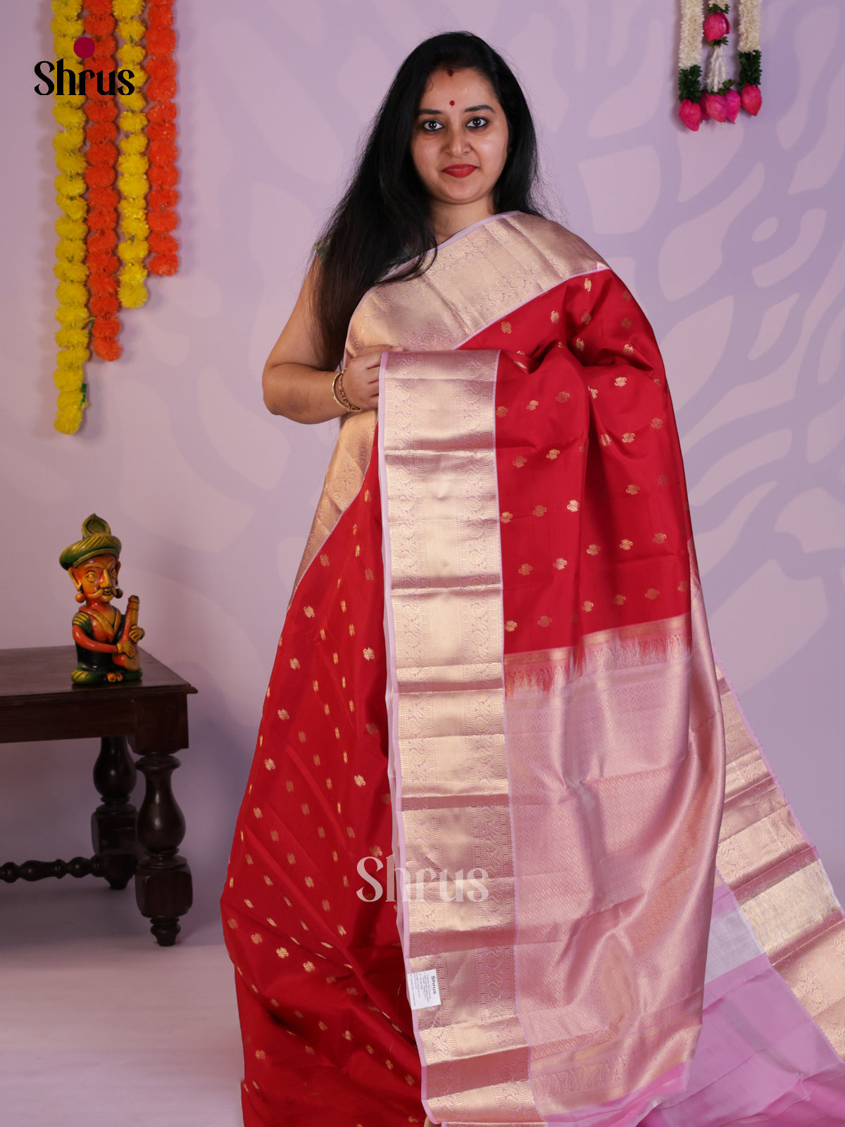 EAS08310 - Kanchipuram-halfpure Saree - Shop on Shrus.com