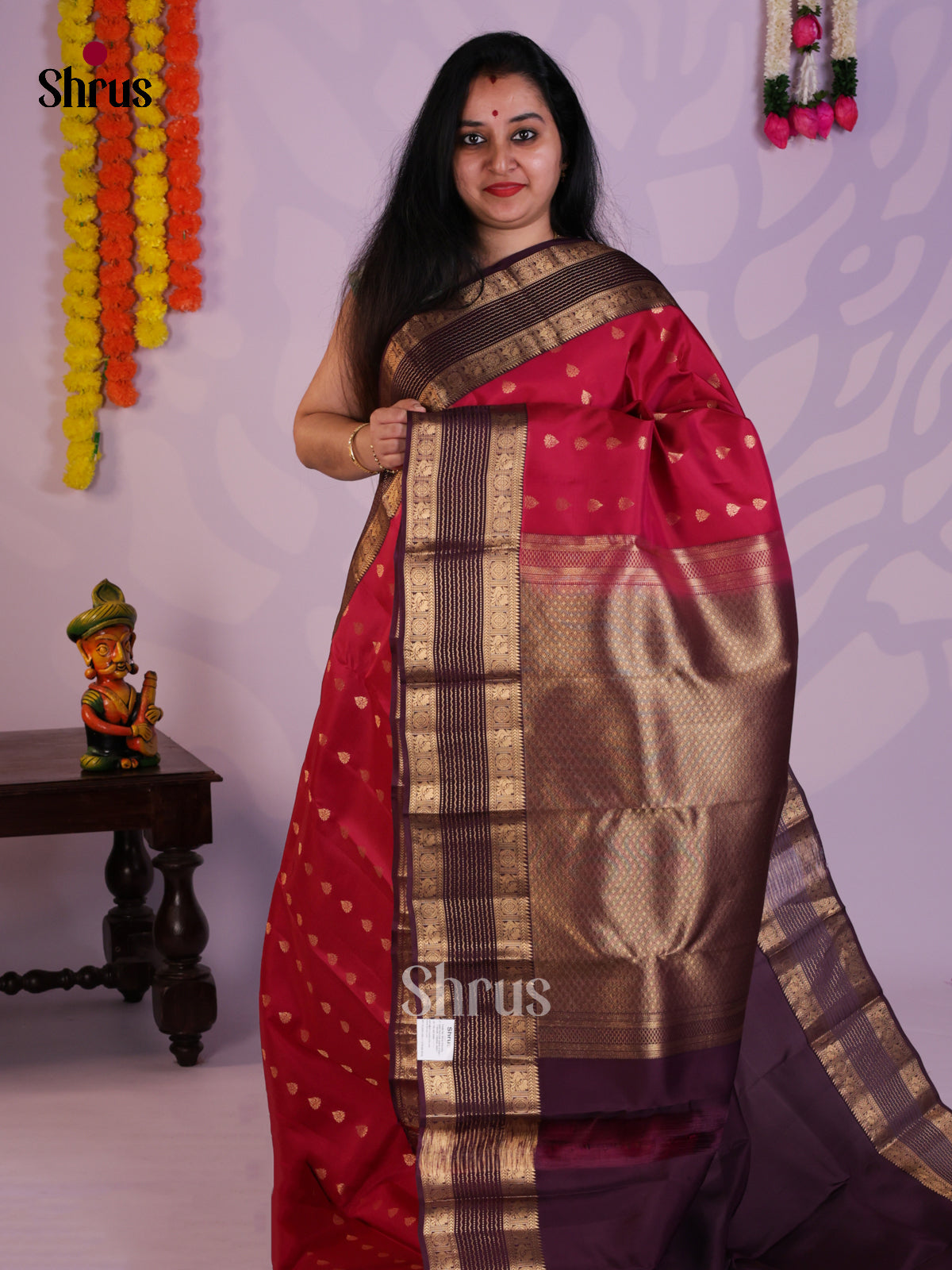 EAS08314 - Kanchipuram-halfpure Saree - Shop on Shrus.com