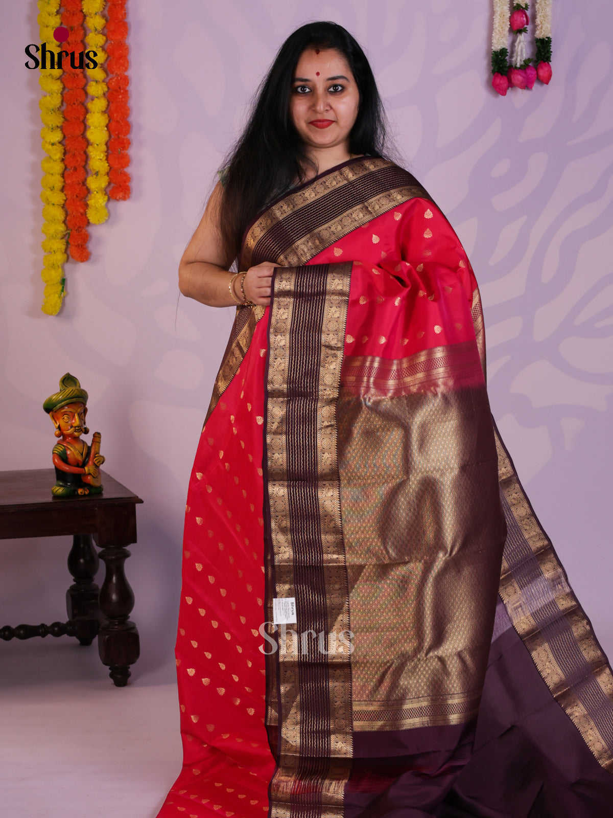 EAS08317 - Kanchipuram-halfpure Saree - Shop on Shrus.com