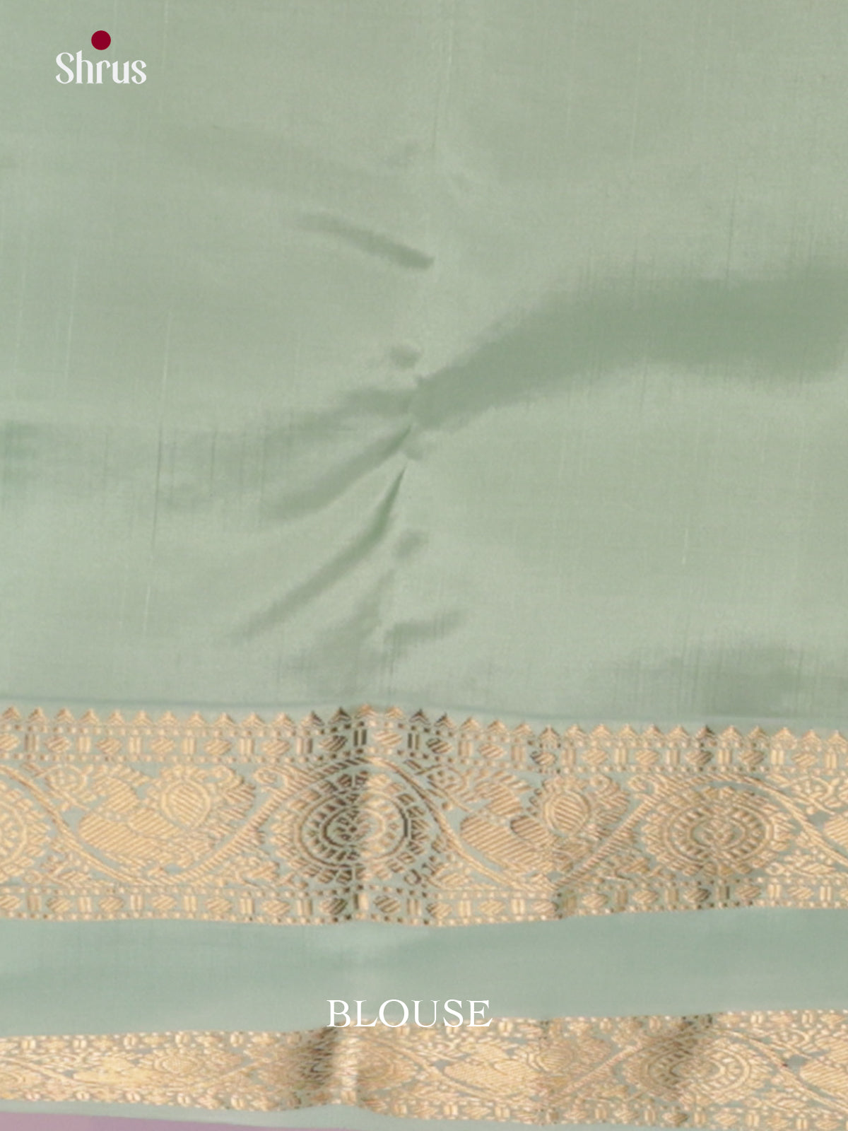 Mustard & ice Green - Kanchipuram-halfpure Saree- EAS08319 - Shop on Shrus.com