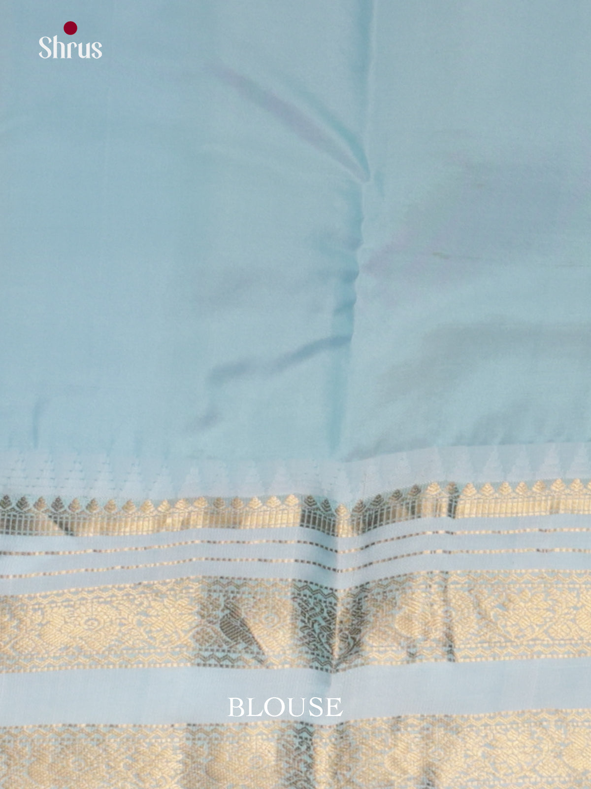 Blue & Ice Blue - Kanchipuram-halfpure Saree - EAS08329 - Shop on Shrus.com