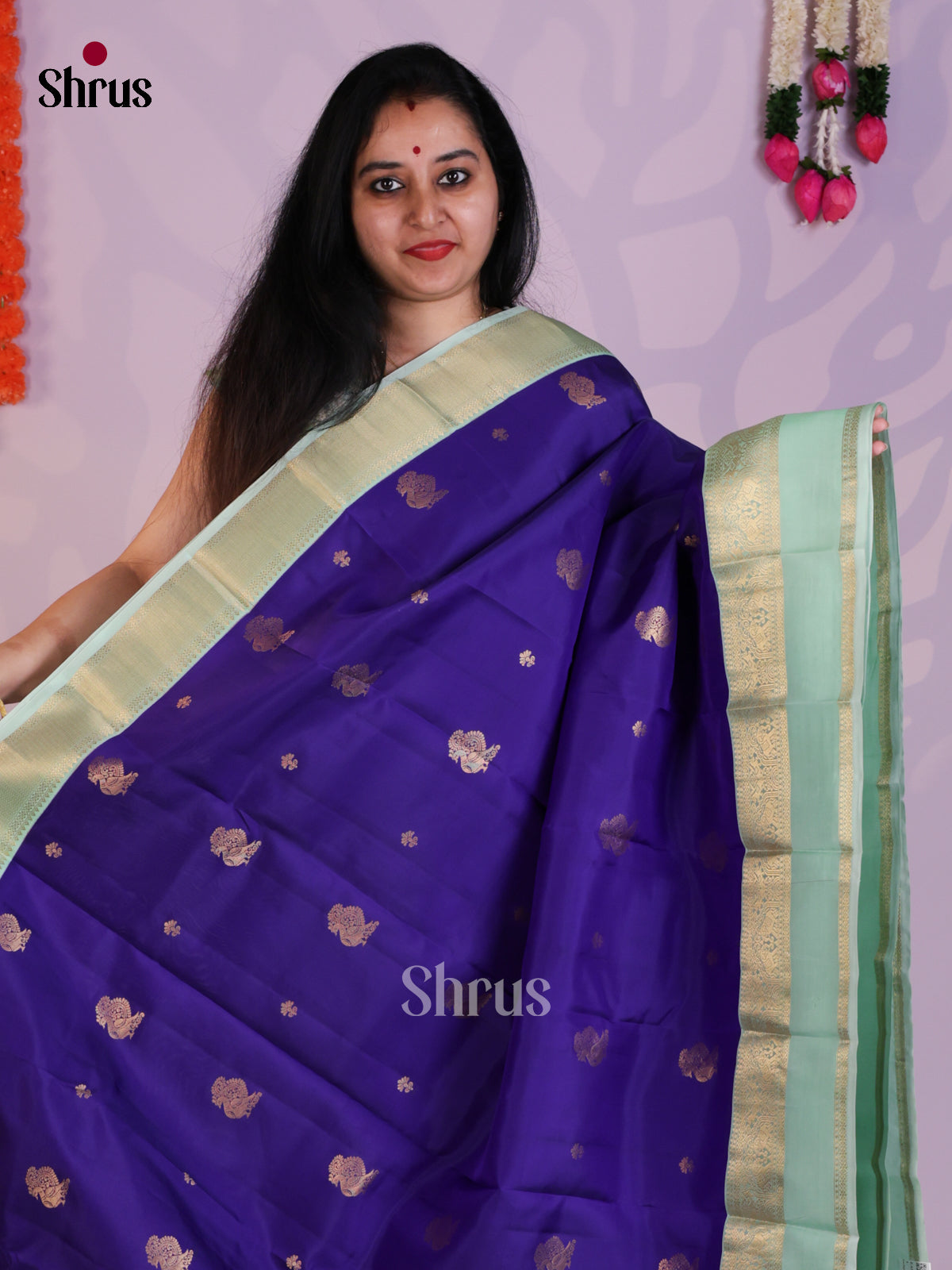 EAS08331 - Kanchipuram-halfpure Saree - Shop on Shrus.com