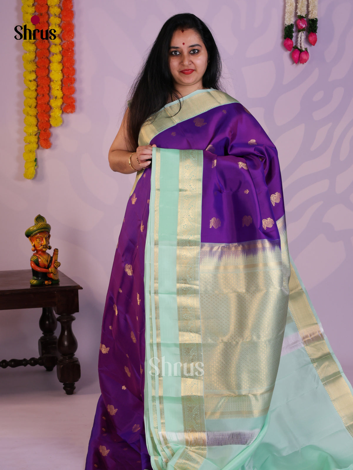 EAS08332 - Kanchipuram-halfpure Saree - Shop on Shrus.com