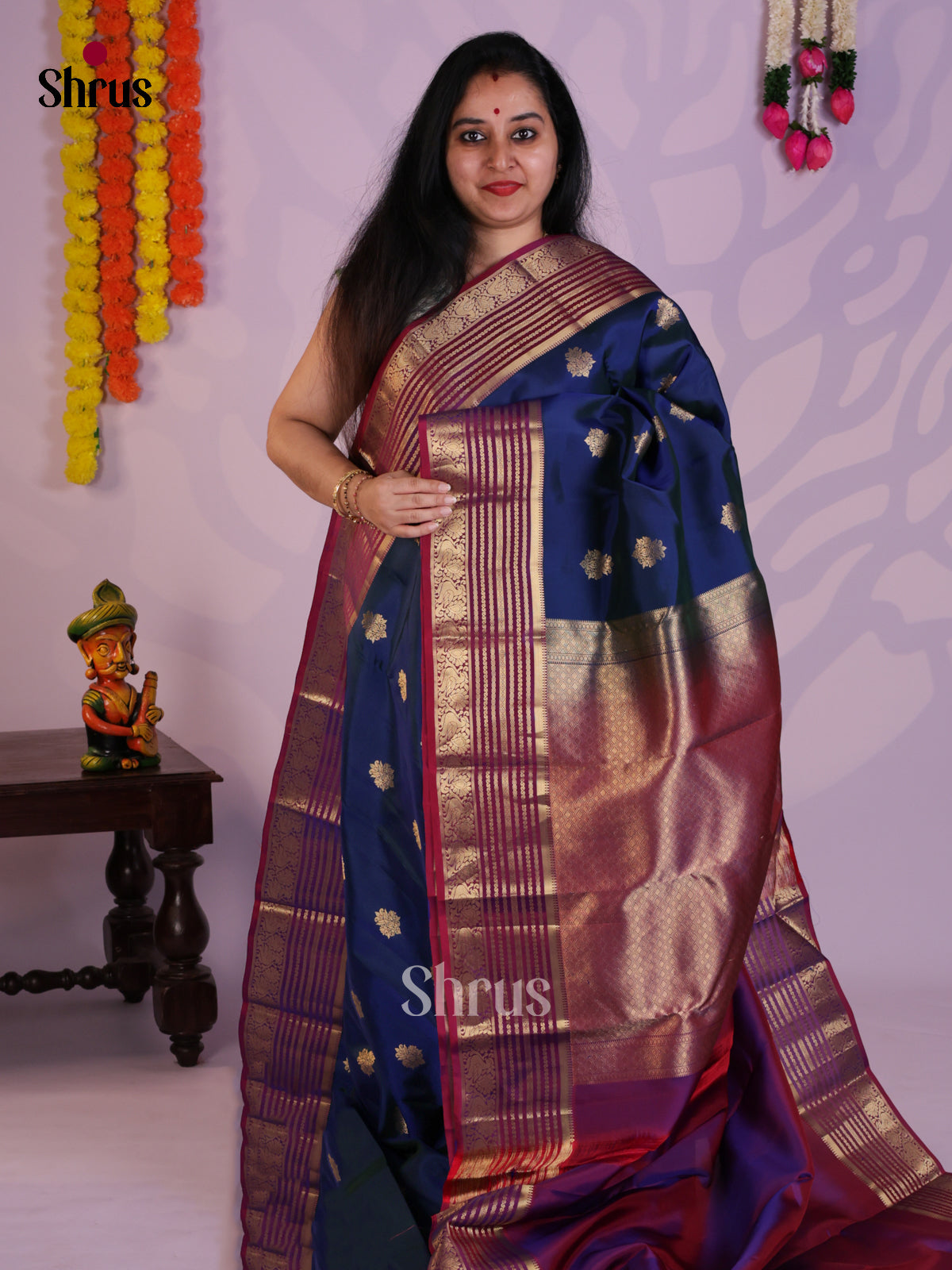 EAS08345 - Kanchipuram-halfpure Saree - Shop on Shrus.com
