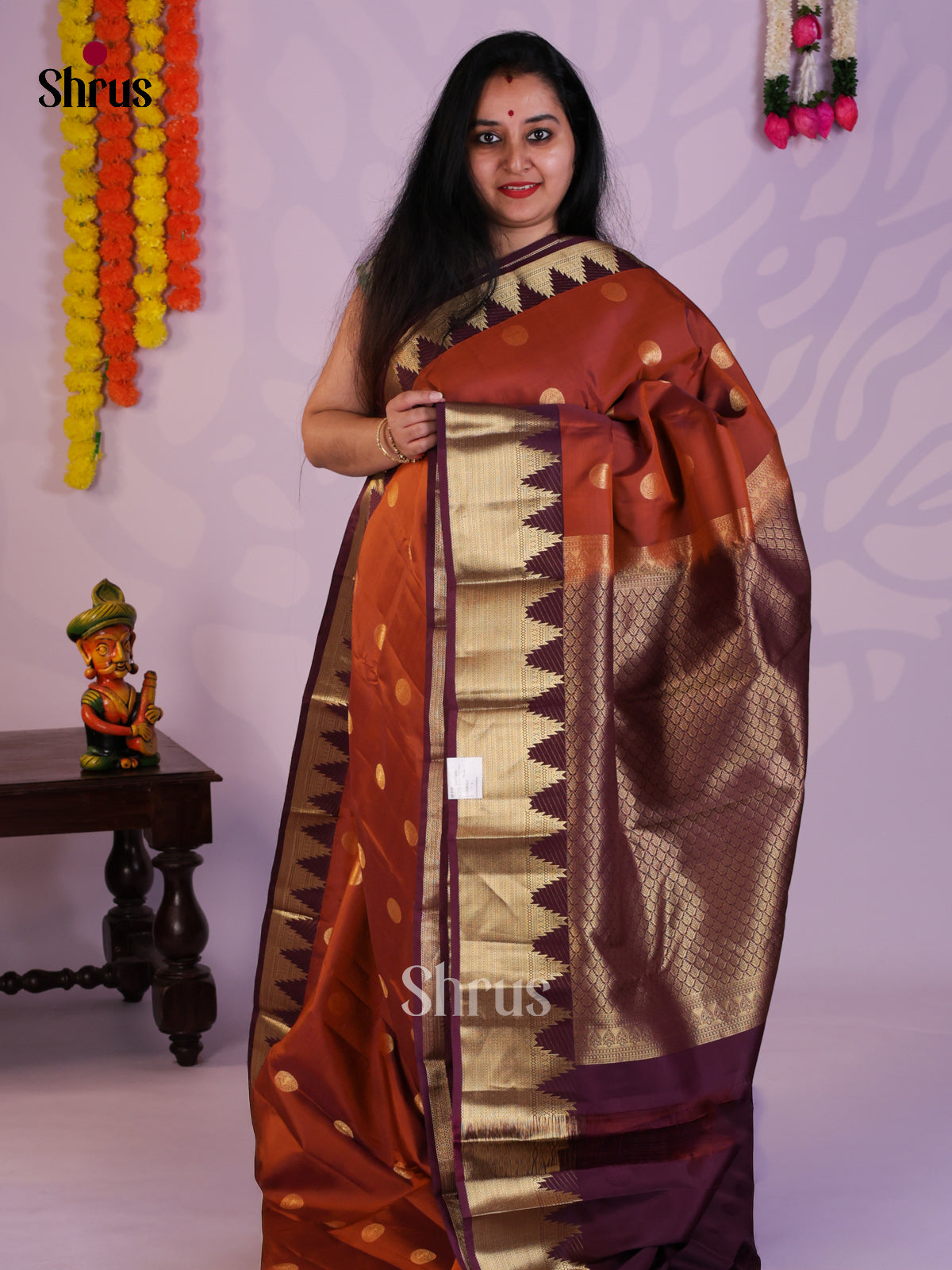EAS08349 - Kanchipuram-halfpure Saree - Shop on Shrus.com