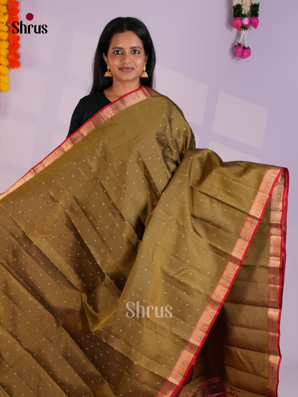 EAS09001 - Kanchipuram-halfpure Saree - Shop on Shrus.com