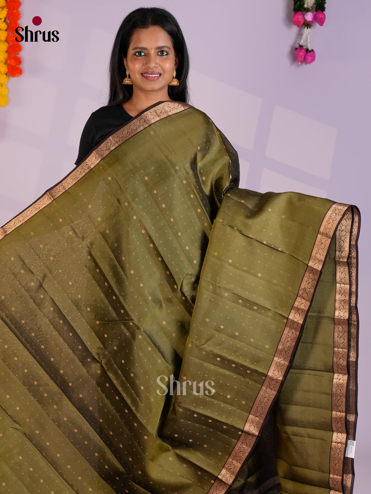 EAS09004 - Kanchipuram-halfpure Saree - Shop on Shrus.com