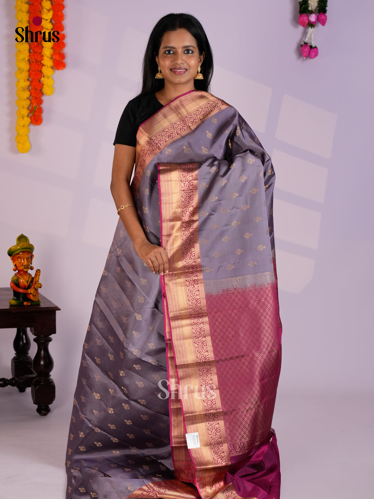 EAS09014 - Kanchipuram-halfpure Saree