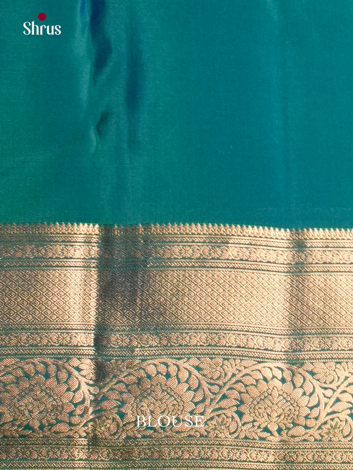 Blue & Green - Kanchipuram-halfpure Saree- EAS09023 - Shop on Shrus.com