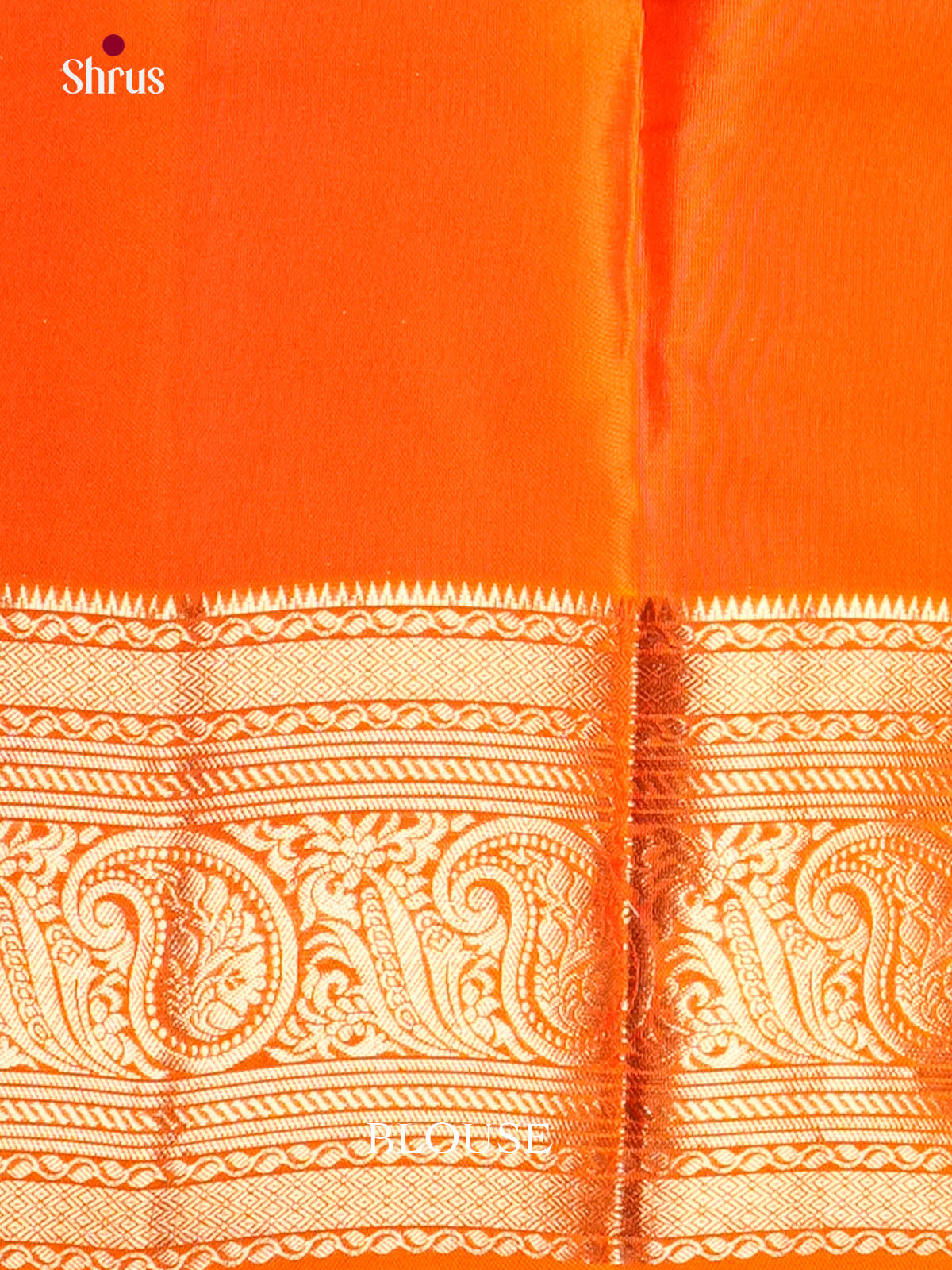 Purple & Orange - Kanchipuram-halfpure Saree- EAS09028 - Shop on Shrus.com