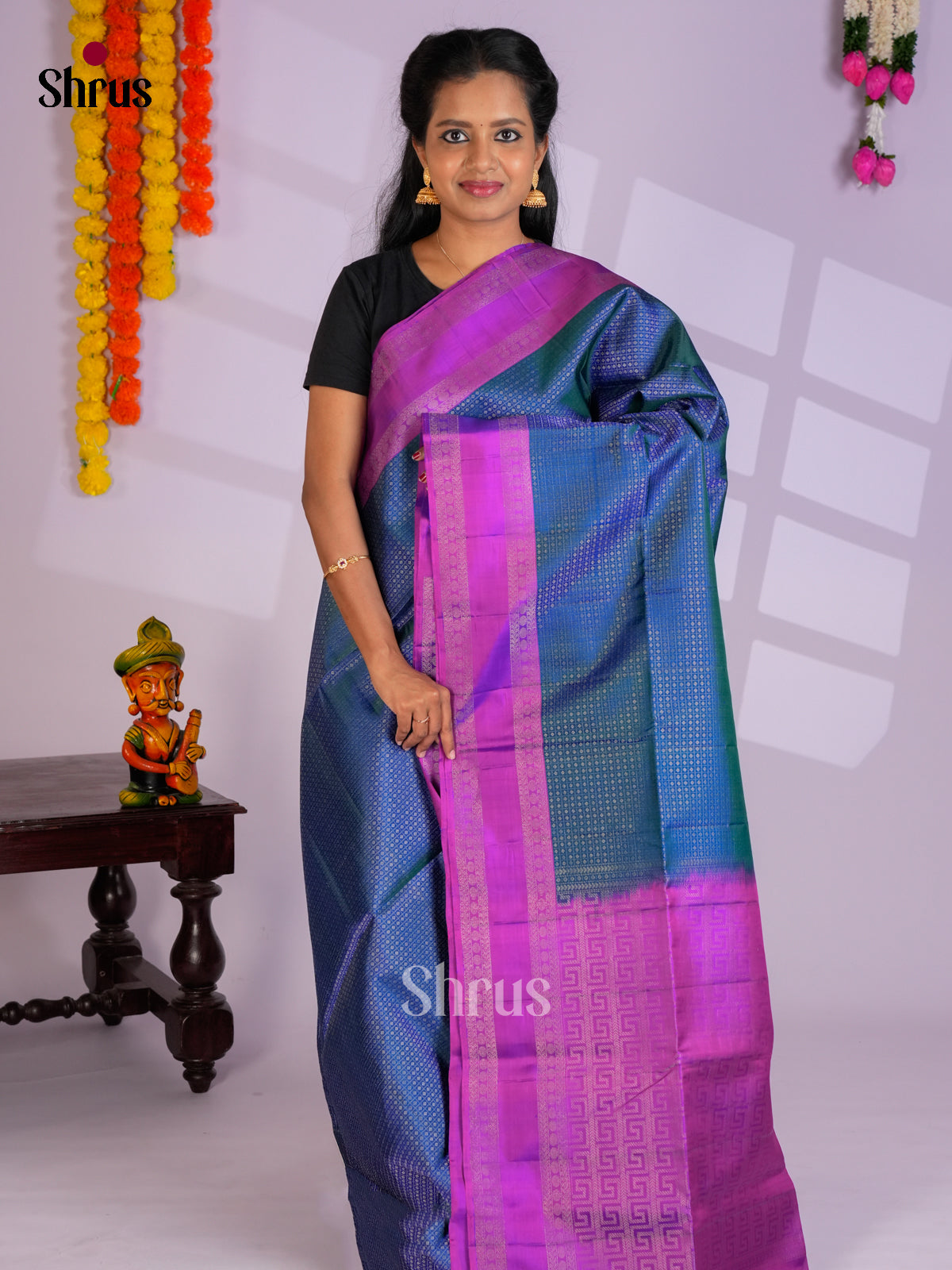 EAS09065 - Soft Silk (HR) Saree - Shop on Shrus.com