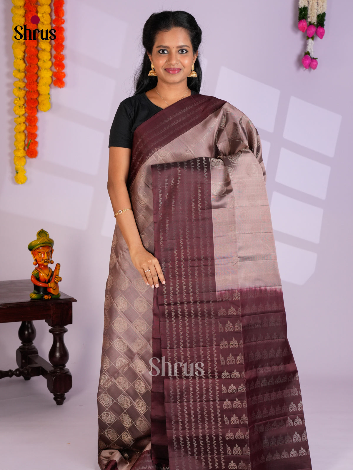 EAS09073 - Soft Silk (HR) Saree - Shop on Shrus.com