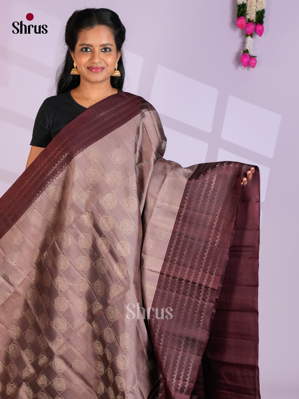 EAS09073 - Soft Silk (HR) Saree - Shop on Shrus.com
