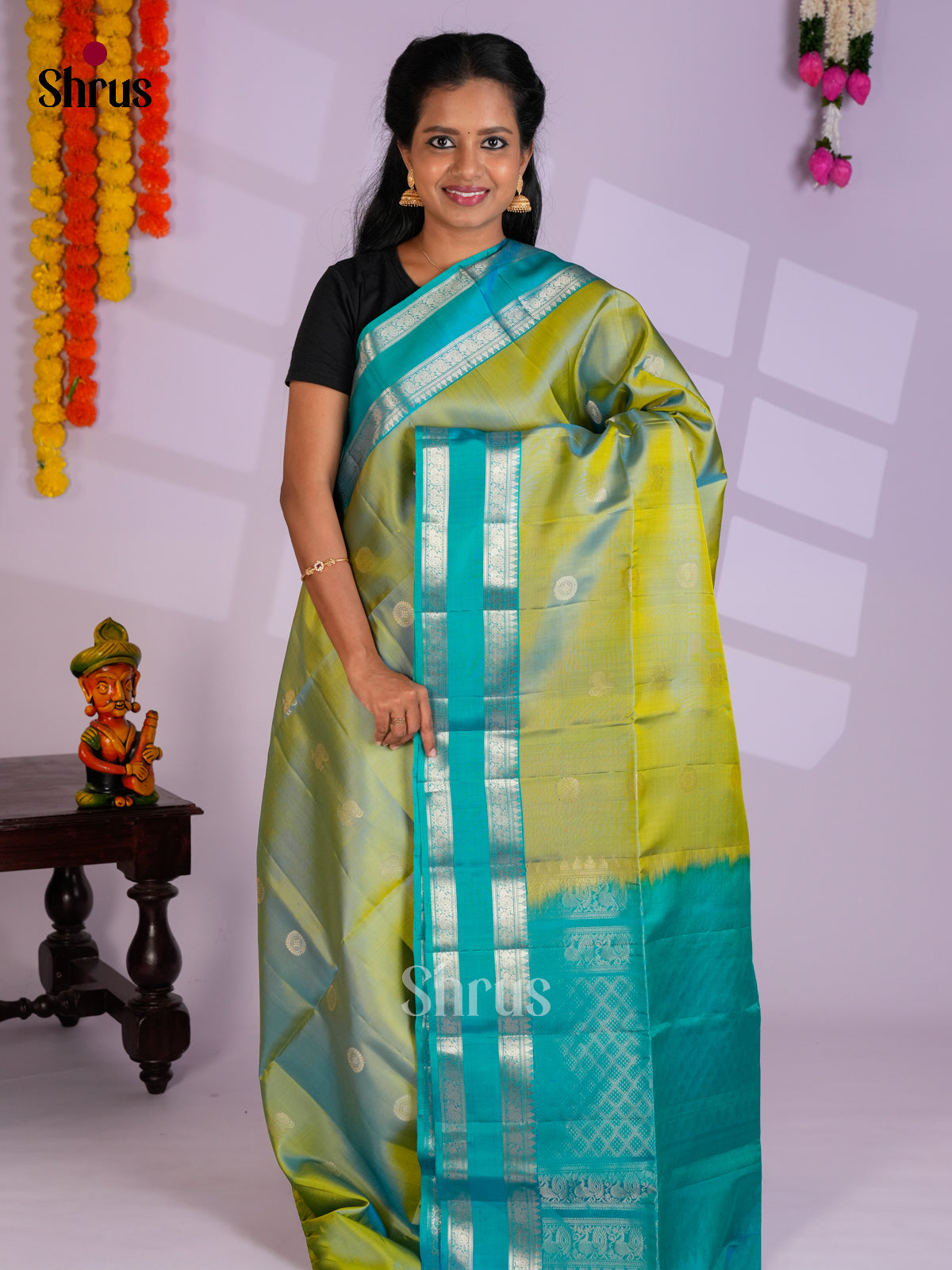 EAS09079 - Soft Silk (HR) Saree - Shop on Shrus.com
