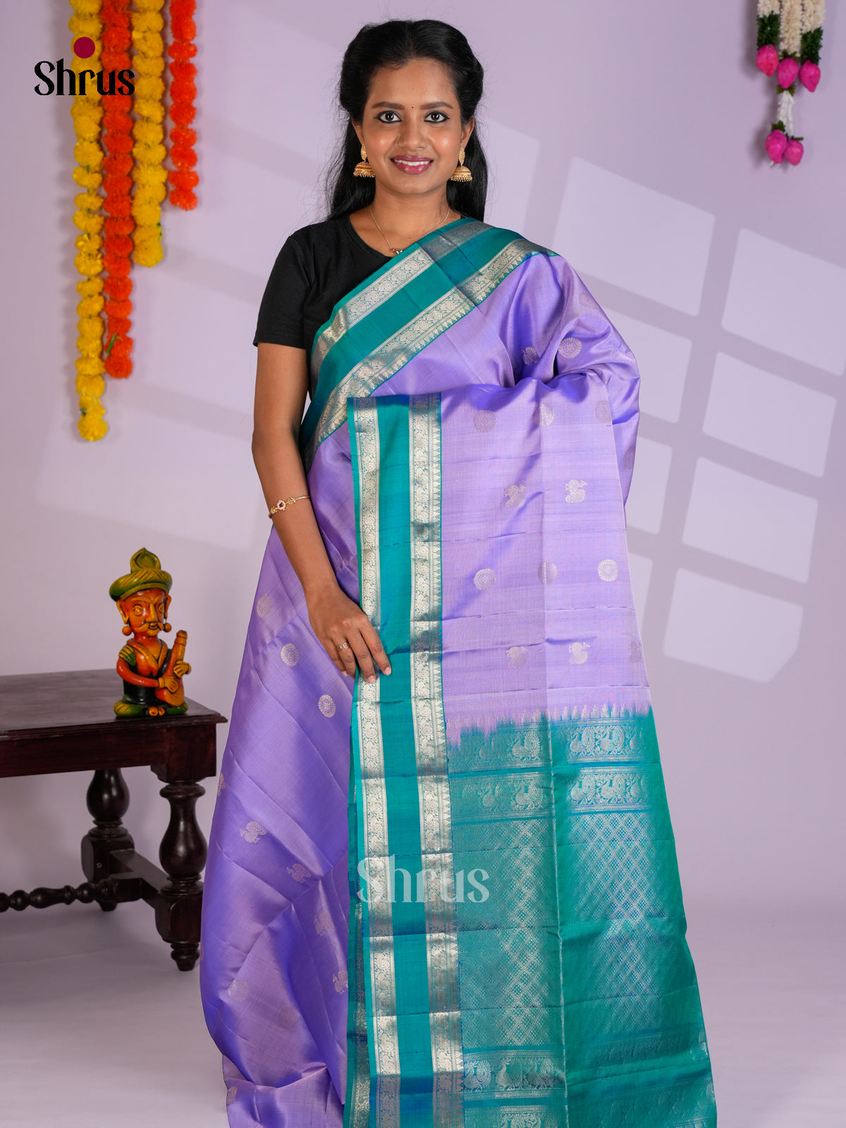 EAS09080 - Soft Silk (HR) Saree - Shop on Shrus.com