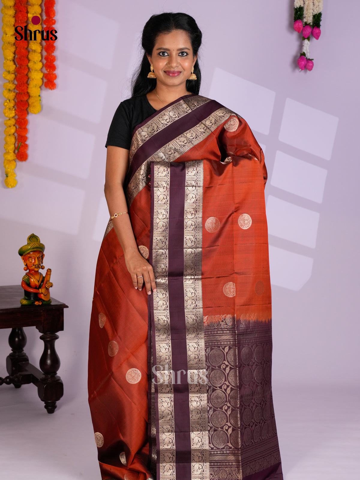 EAS09085 - Soft Silk (HR) Saree - Shop on Shrus.com