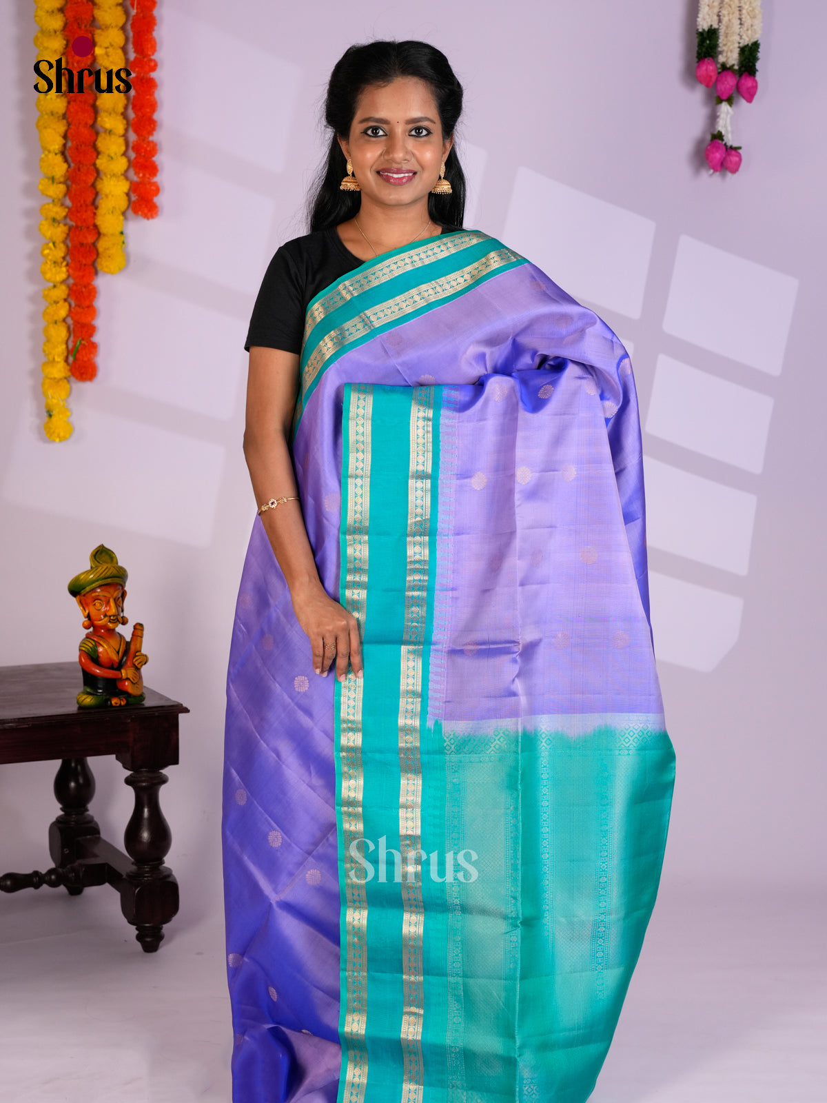 EAS09109 - Soft Silk (HR) Saree - Shop on Shrus.com