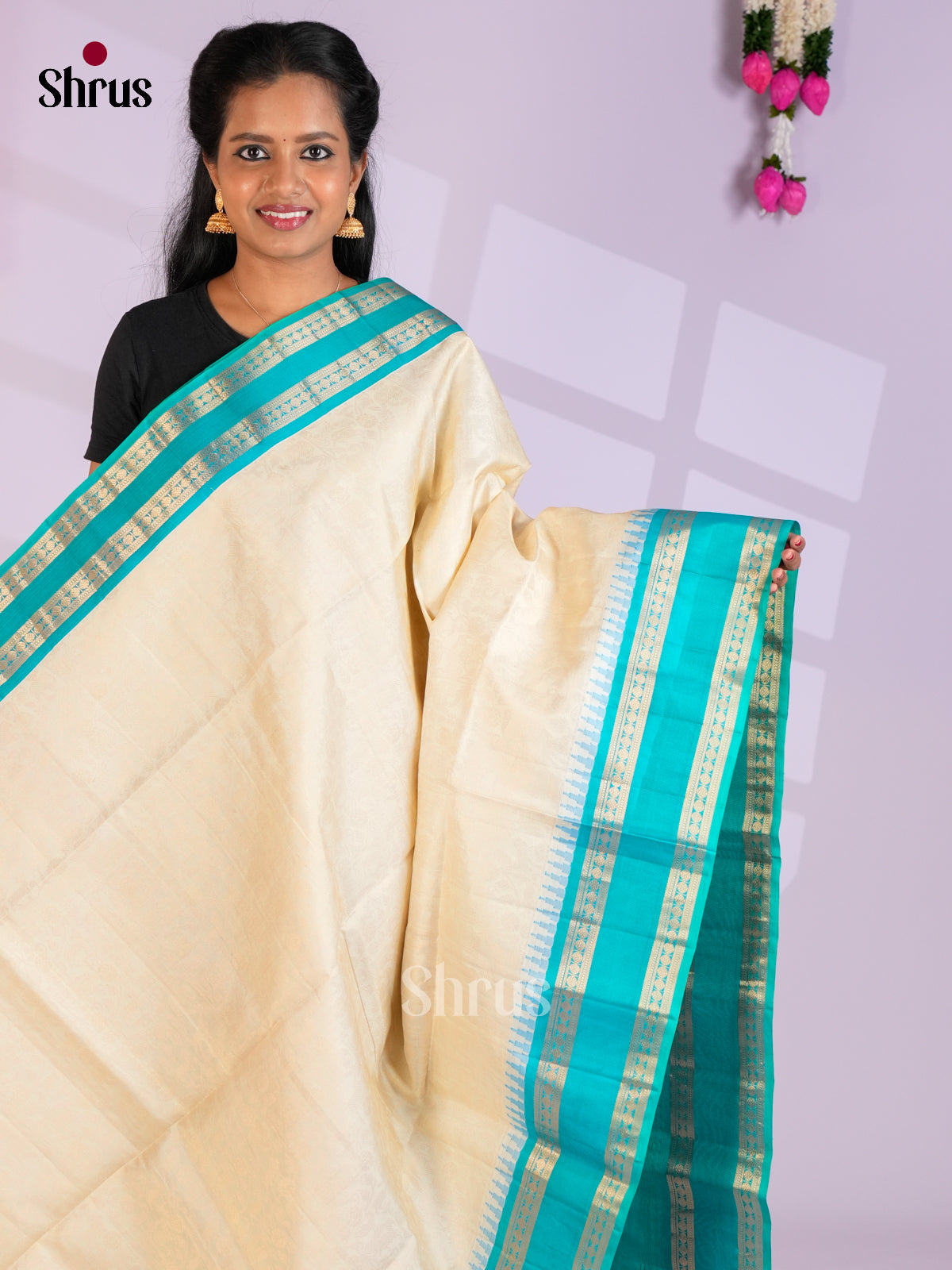 EAS09115 - Soft Silk (HR) Saree - Shop on Shrus.com