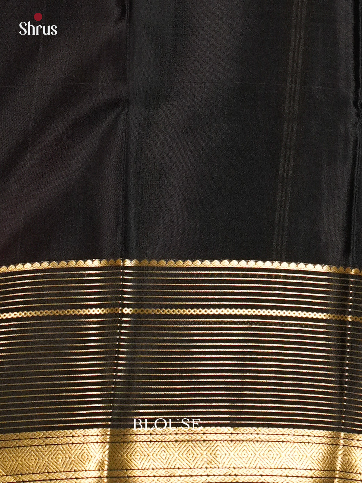 Pretty Red & Black Mysore Silk Saree with contrast zari border- EAS09136