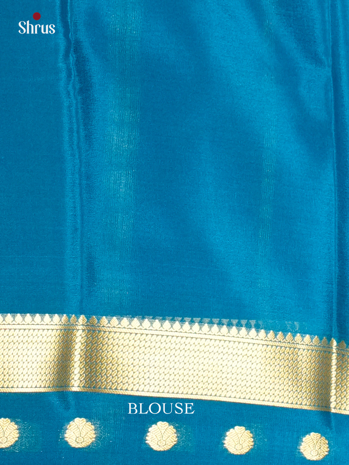 Pretty Pista Green & Blue Mysore Silk Saree with contrast zari border- EAS09147