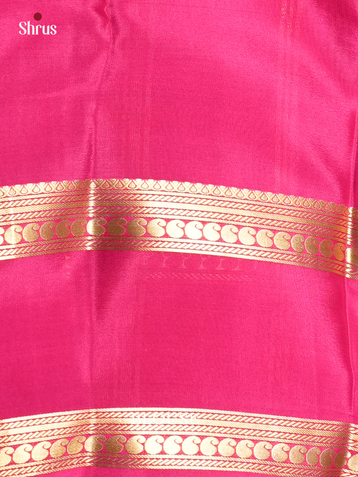 Chic Blue & Pink Mysore Silk Saree with rettaipet zari Border- EAS09153