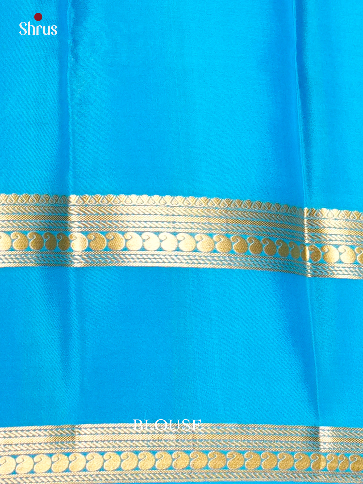 Glorious Yellow & Blue Mysore Silk Saree with rettaipet border- EAS09159