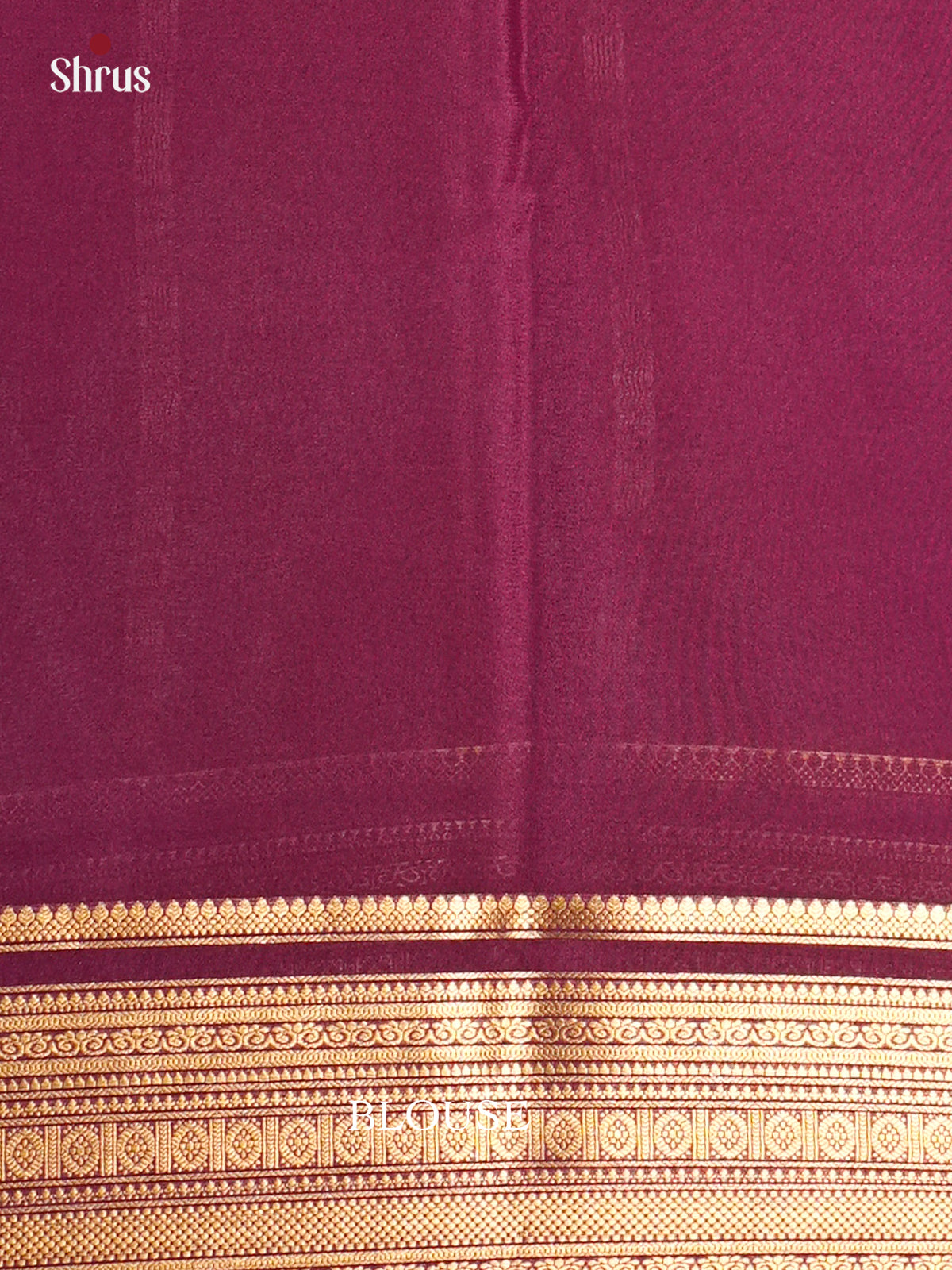 Luminous Yellow & Wine Mysore Silk Saree with zari border- EAS09170 - Shop on Shrus.com