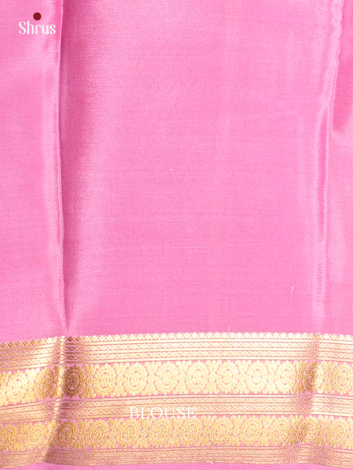 Classy Green & Pink Mysore Silk Saree with zari border - EAS09176