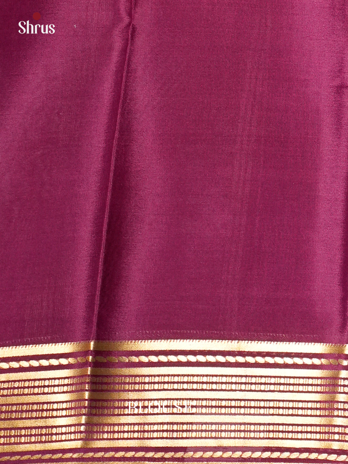 Lustrous Mustard & Purple Mysore Silk Saree with zari striped border - EAS09187