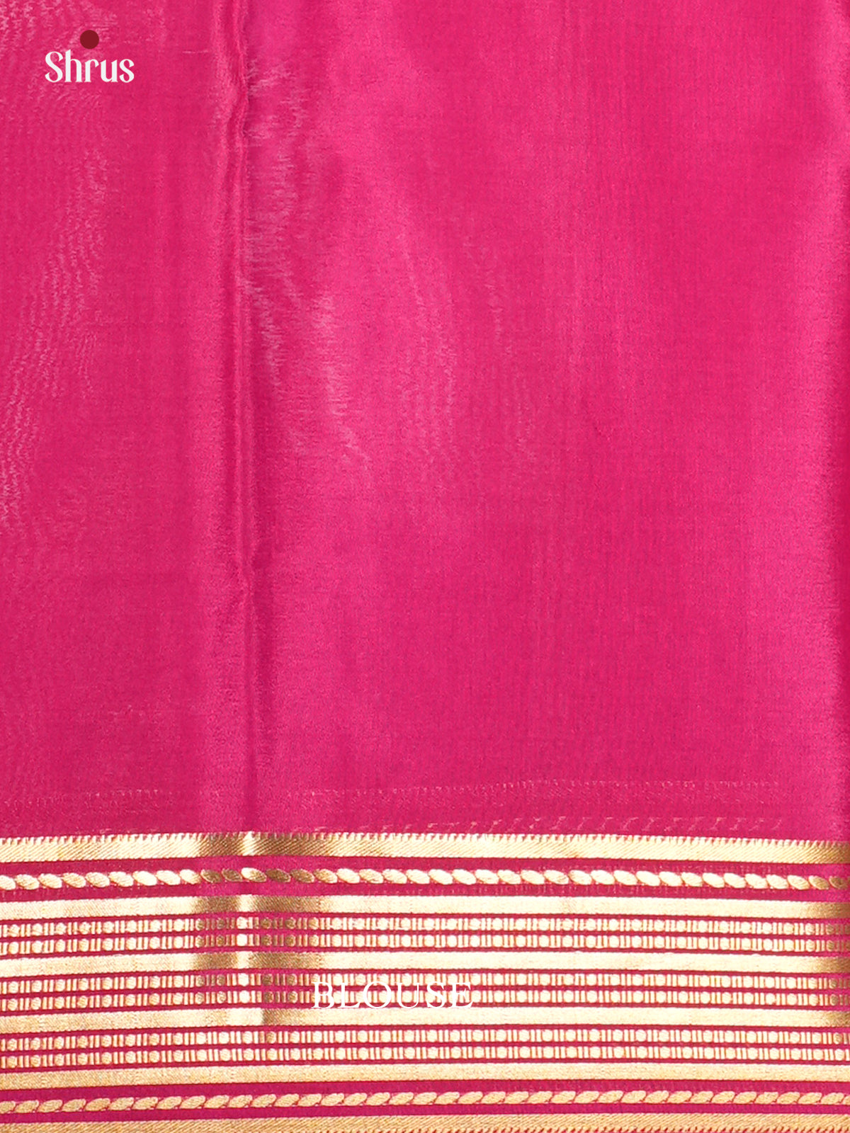 Elegant Blue & Pink Mysore Silk Saree with zari border -EAS09192