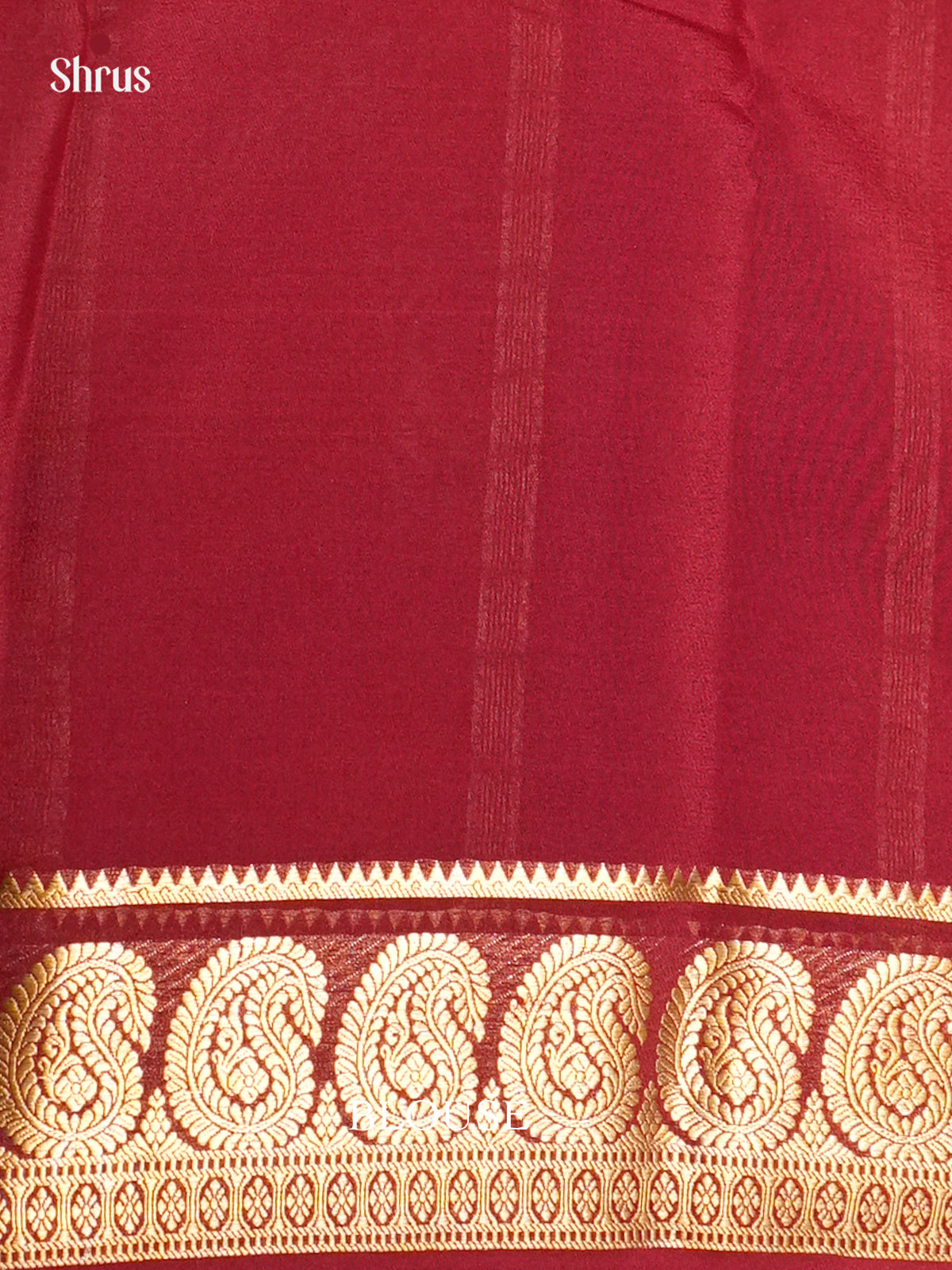 Radiant Orange & Maroon Mysore Silk Saree with contrast zari Border - EAS09203