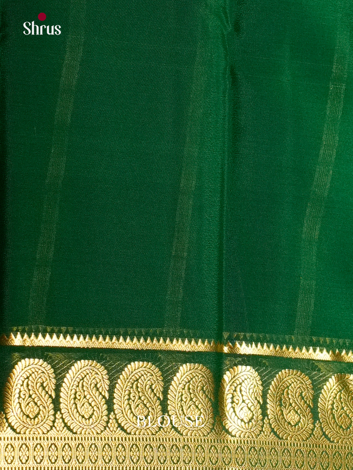 Stunning Pink & Green Mysore Silk Saree with traditional zari border - EAS09204