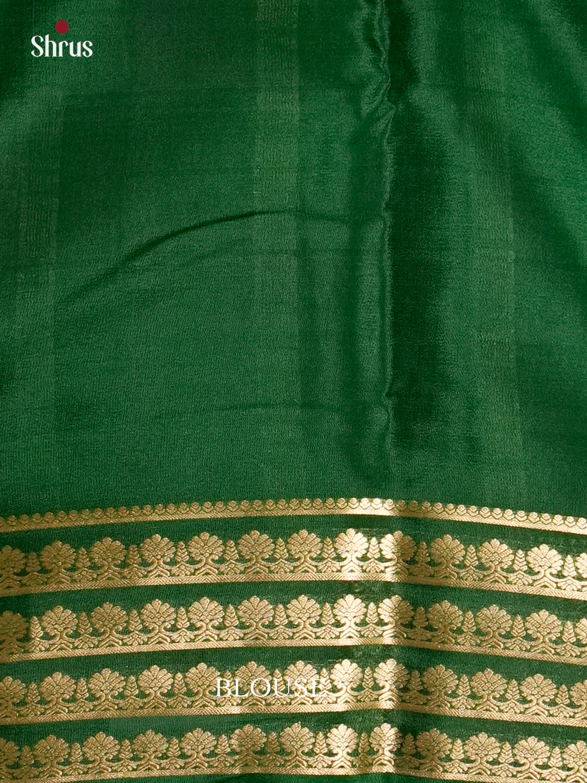 Beautiful orange & Green Mysore Silk Saree with zari border -EAS09229