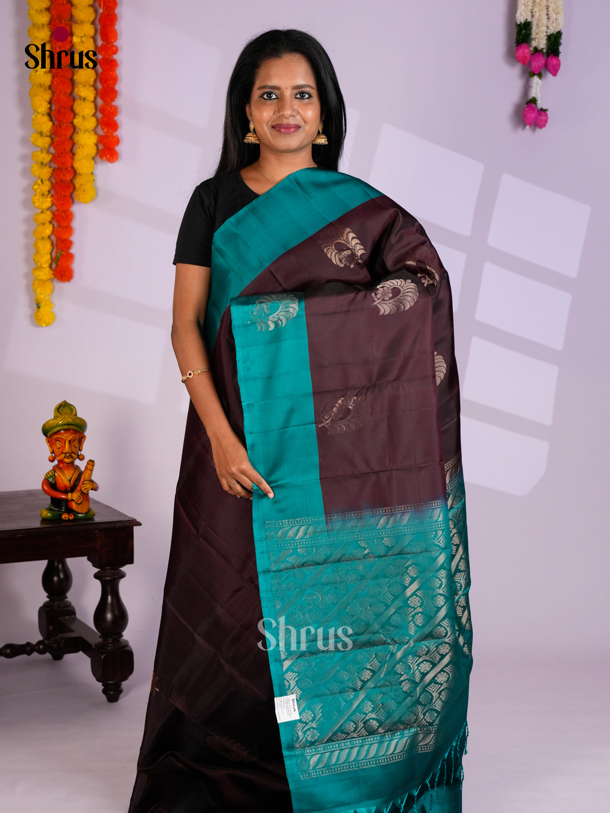 EAS10019 - Softsilk-halfpure Saree - Shop on Shrus.com