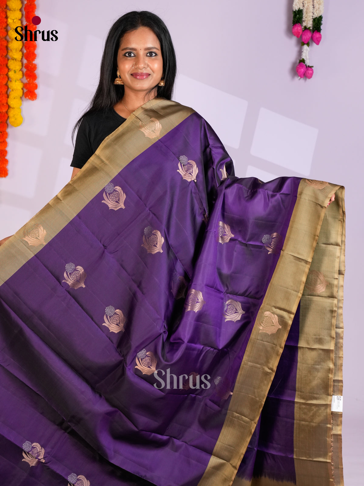 EAS10020 - Softsilk-halfpure Saree - Shop on Shrus.com