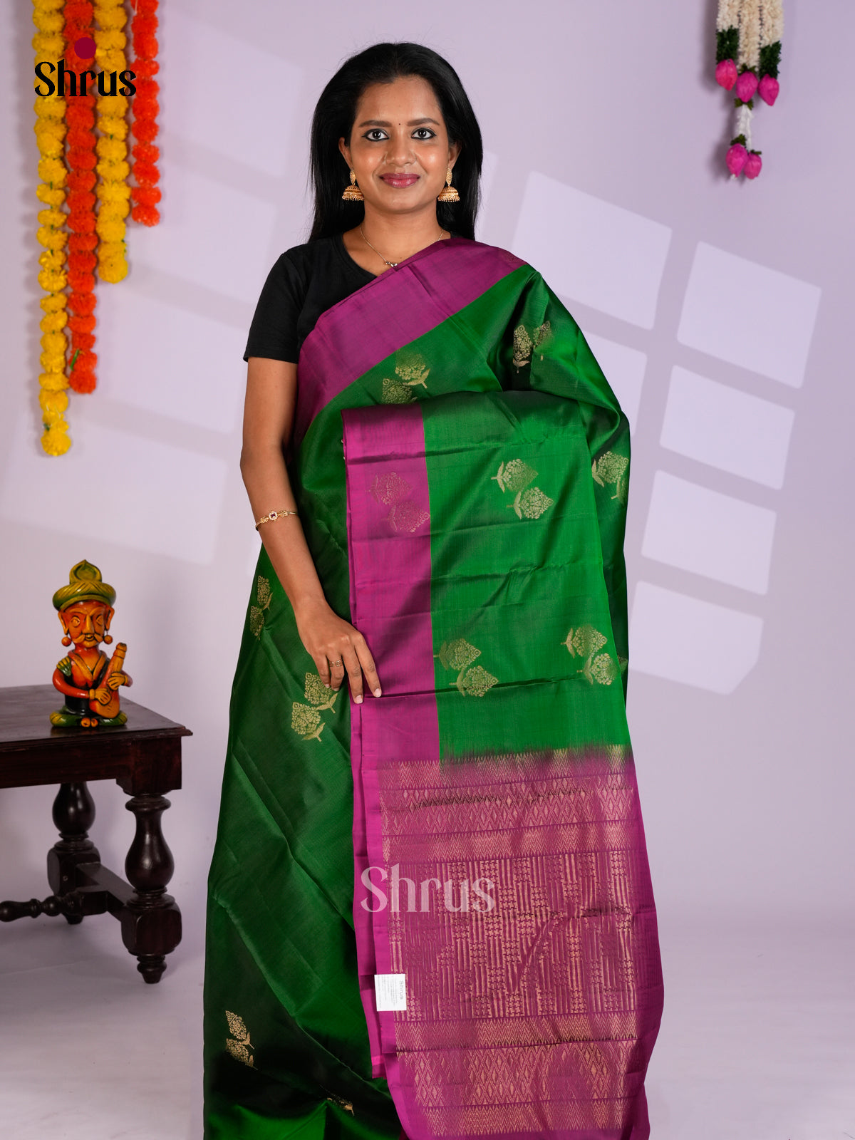 EAS10027 - Softsilk-halfpure Saree - Shop on Shrus.com