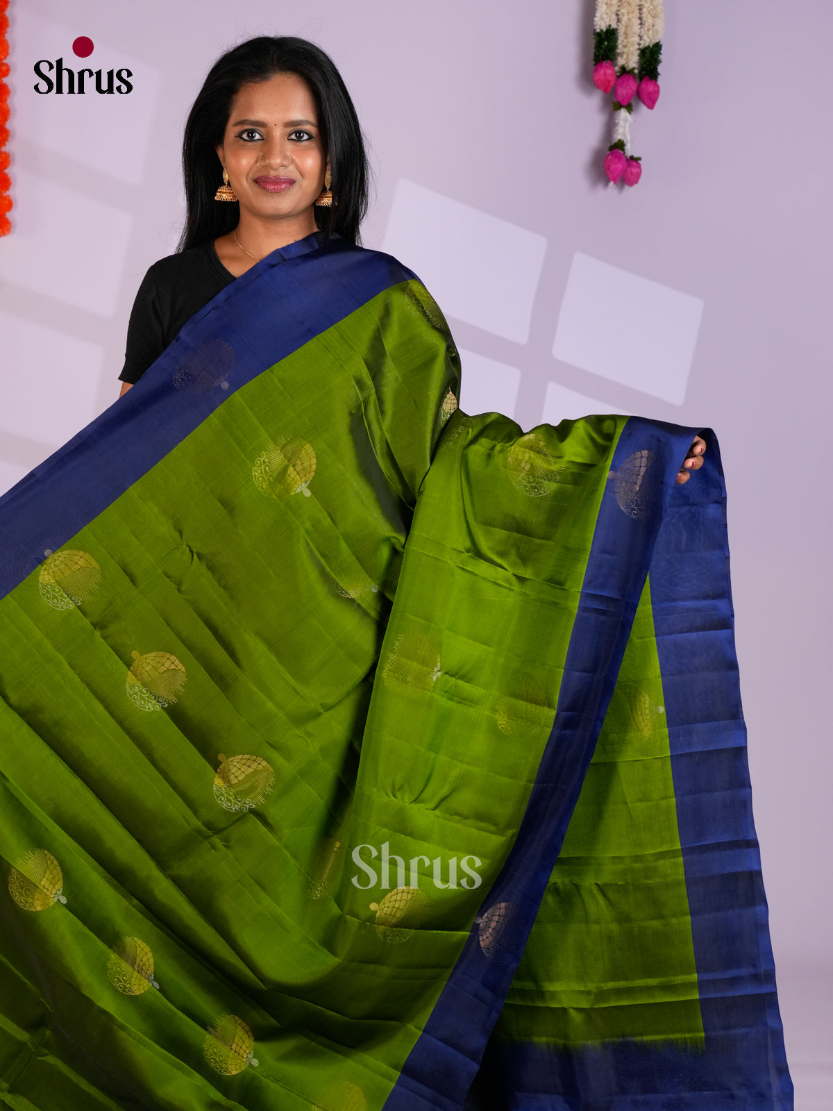 EAS10030 - Softsilk-halfpure Saree - Shop on Shrus.com