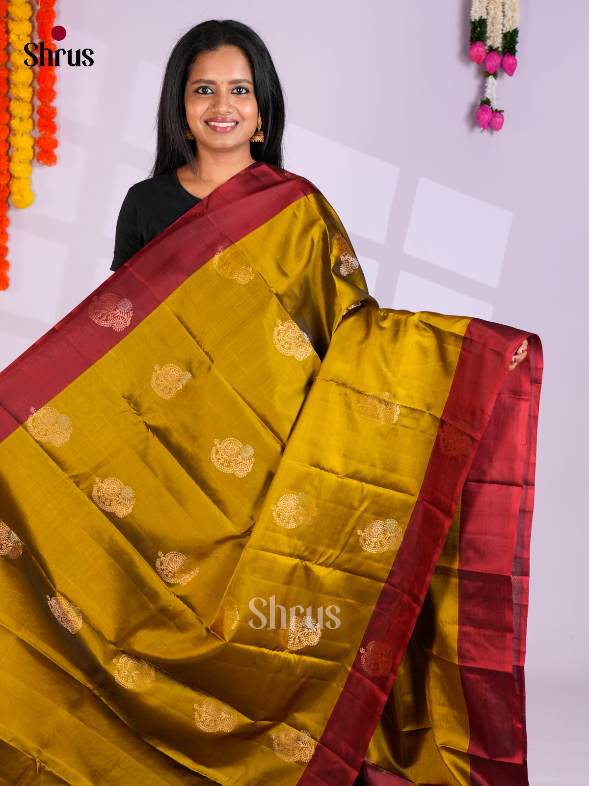 EAS10033 - Softsilk-halfpure Saree - Shop on Shrus.com