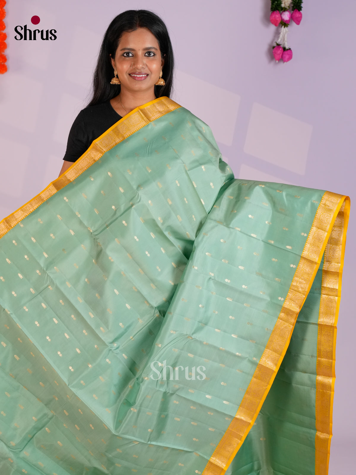 EAS10083 - Kanchipuram silk Saree - Shop on Shrus.com