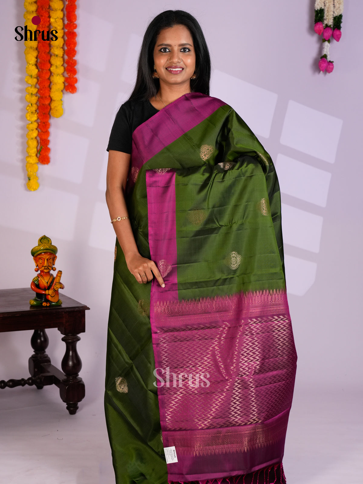 EAS10102 - Softsilk-halfpure Saree - Shop on Shrus.com